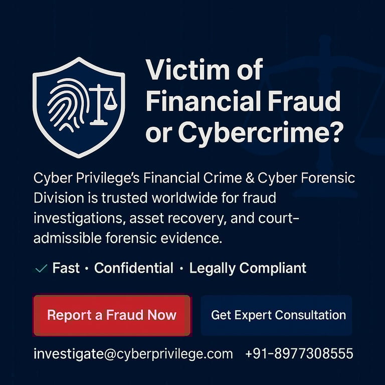 victim of financial fraud or cybercrime call 8977308555
