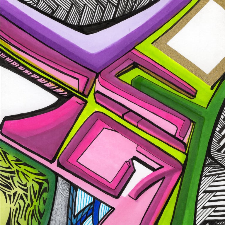 a painting of a colorful abstract painting of a colorful abstract painting
