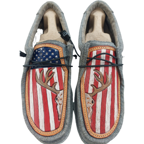 EUROPEAN MOUNT AMERICAN FLAG HEY DUDE CUSTOMIZATIONS