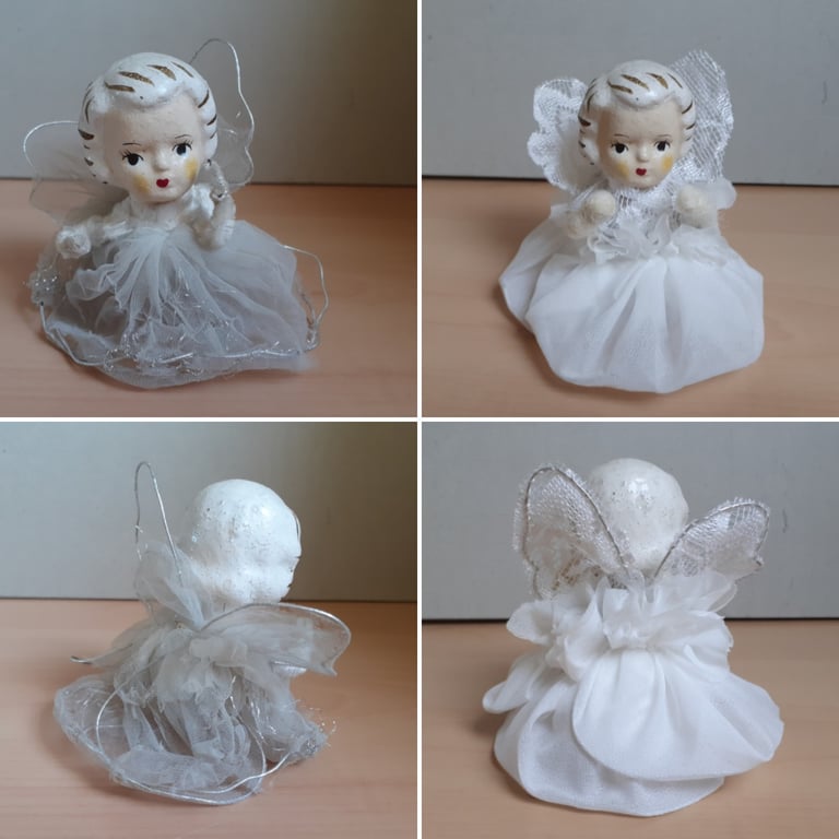 Christmas fairy before and after conservation