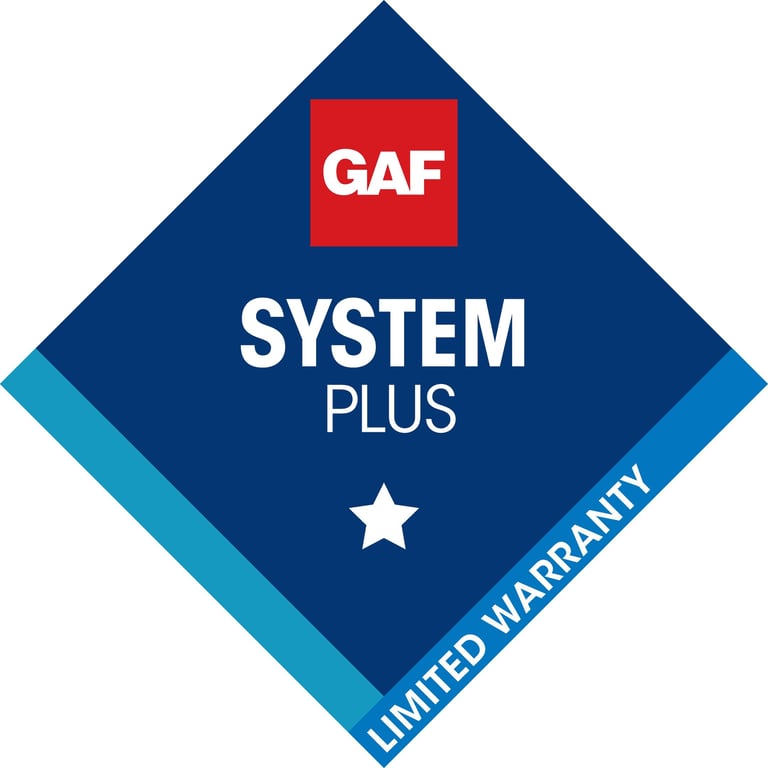 GAF System Plus Warranty Badge for GAF Certified Installers such as Catch All Contracting