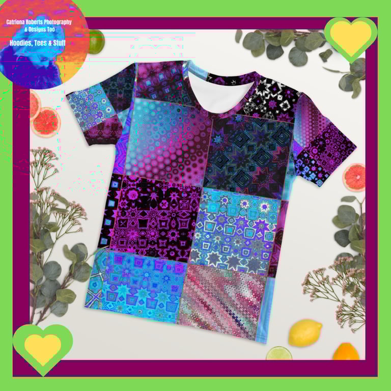 Digital image featuring  Abstract Patchwork Celebration on a Ladies T Shirt