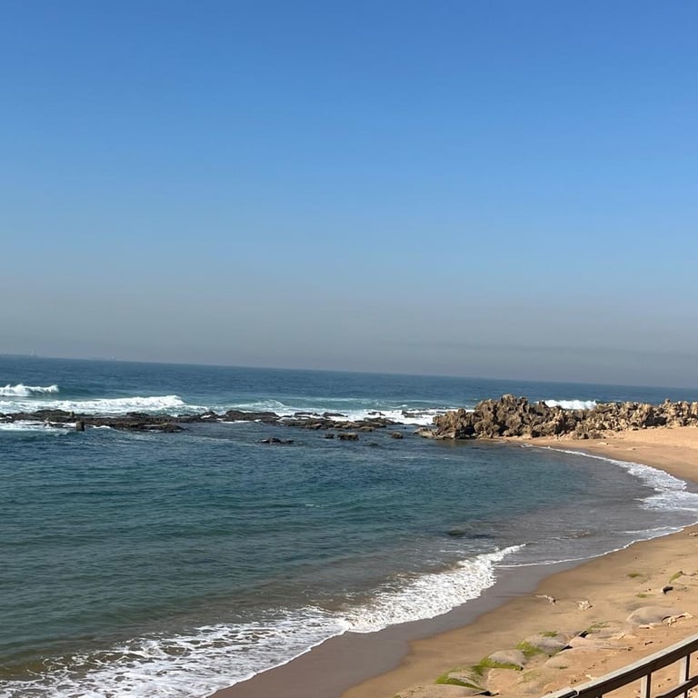 Umdloti tidal pool across the road from the self catering holiday studio apartment
