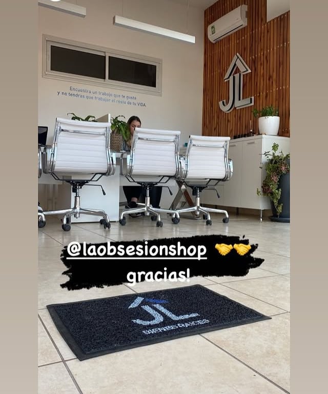 Felpudo personalizado con logo inmobiliaria jl