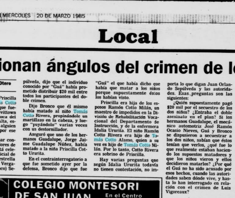 Cuestionan angulos del crimen de los niños