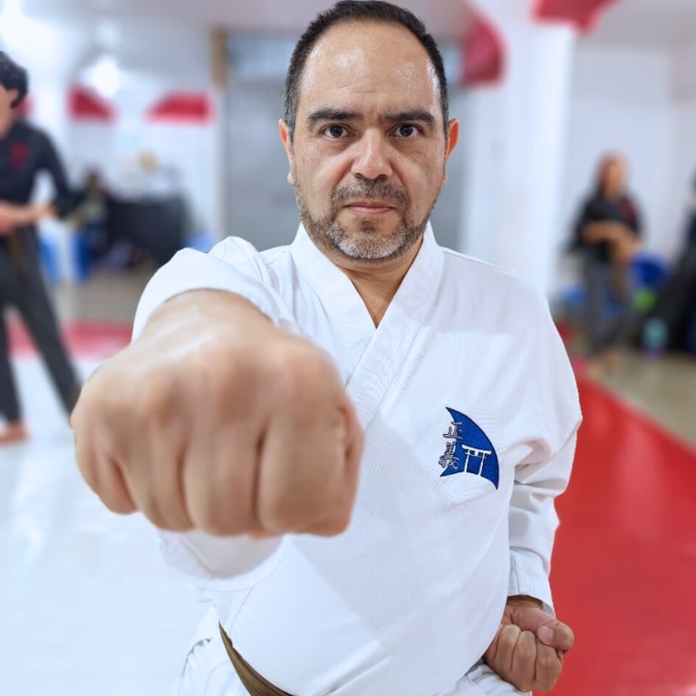señor practicando karate en narvarte para manejar el estrés