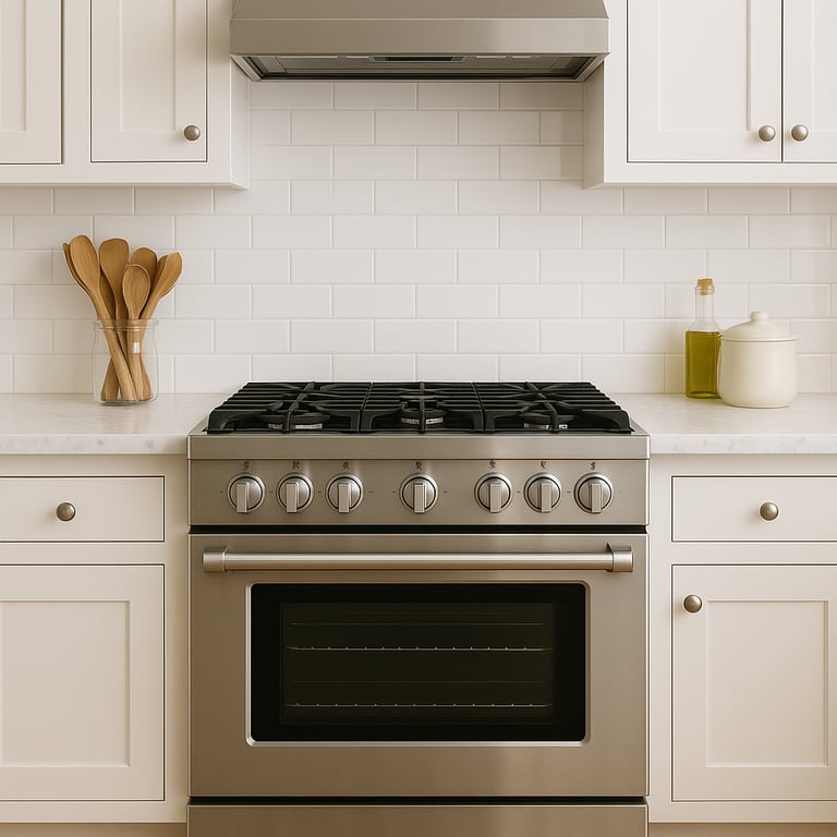 gas oven in a kitchen