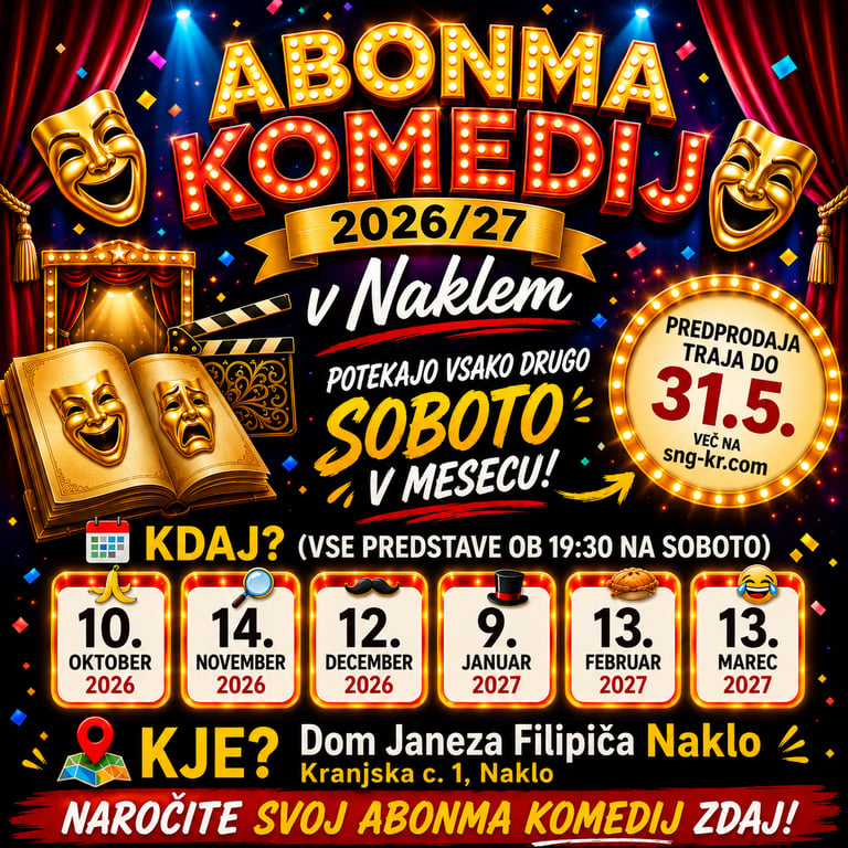 Abonma komedij Naklo 2026/27