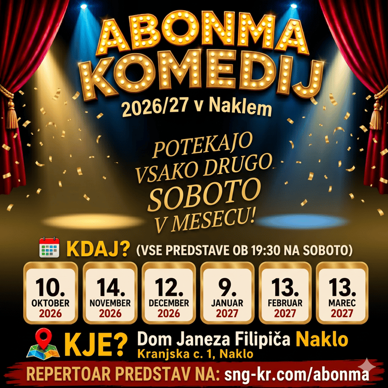 Abonma komedij 2026/27 Naklo