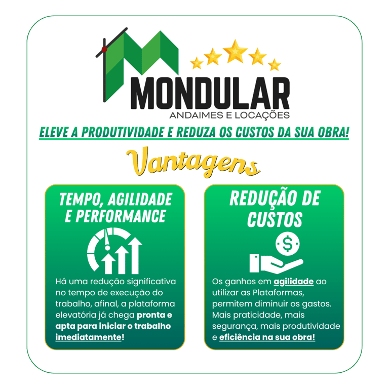 Plataformas elevatórias PTA MONDULAR