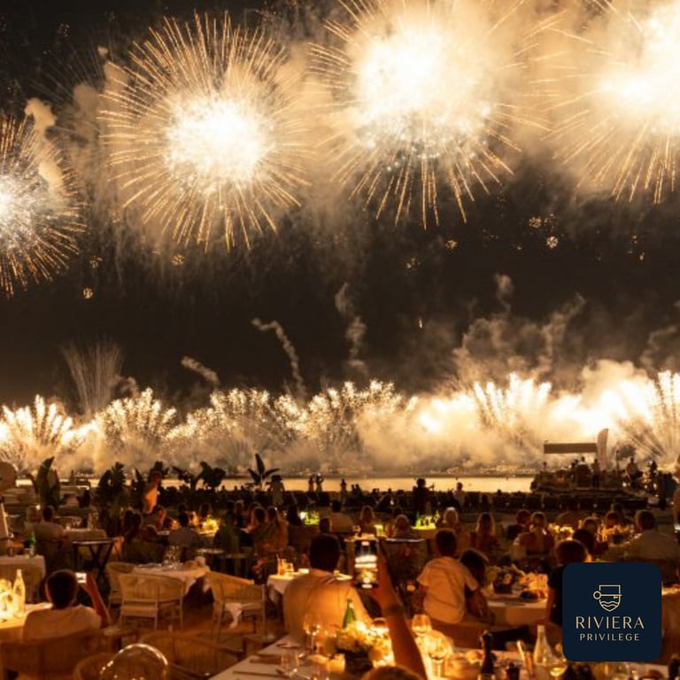 Feu d'artifices à Cannes avec Riviera privilège