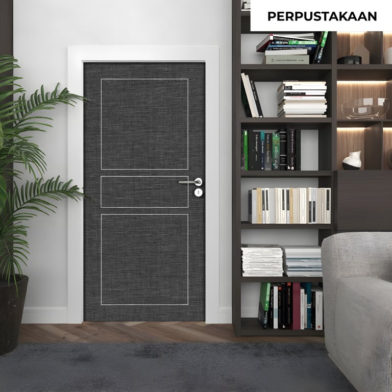 Pintu SWP lapisan PVC Sheet untuk perpustakaan