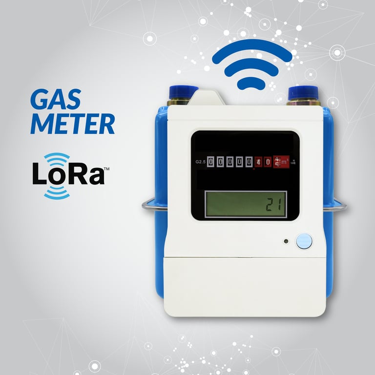 a digital display of a digital gas meter