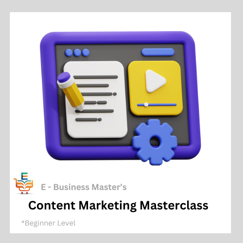 content marketing masterclass course by e business master gigesh logo