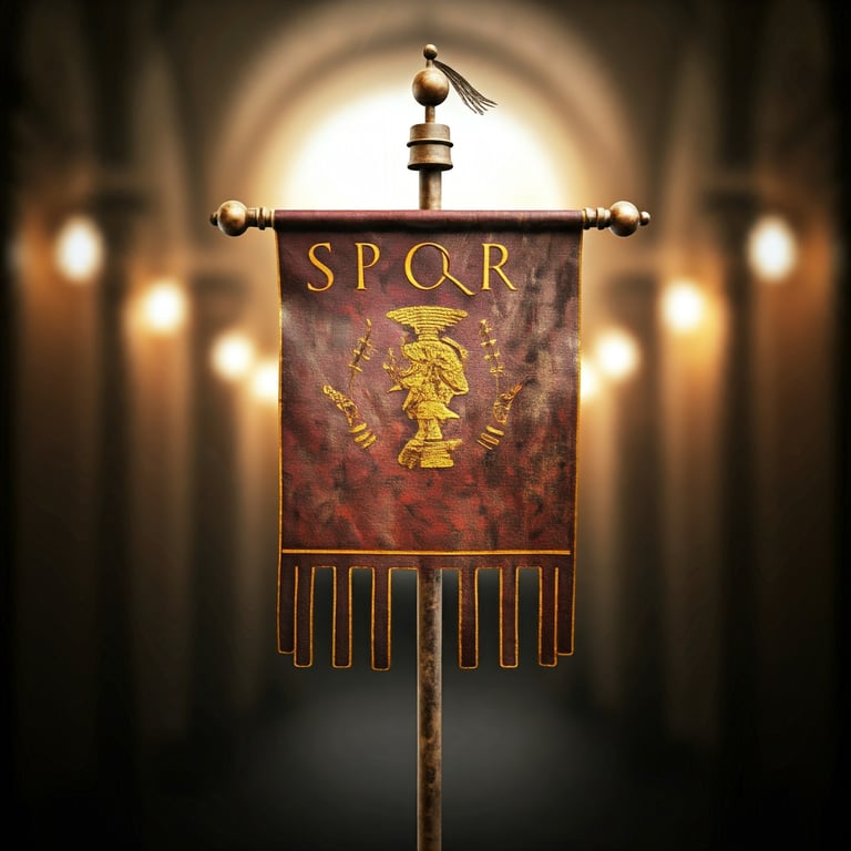 Estandarte romano SPQR