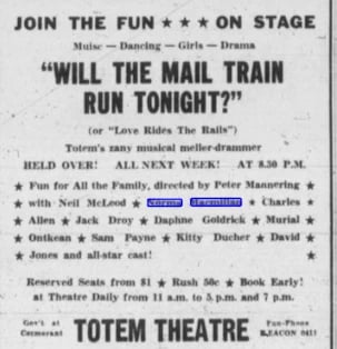 Victoria Daily Times (1954-02-27) newspaper ad