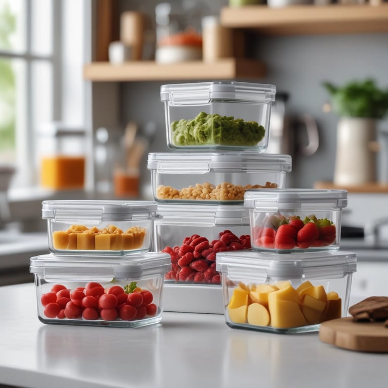 kit de dez potes ermeticos de vidro