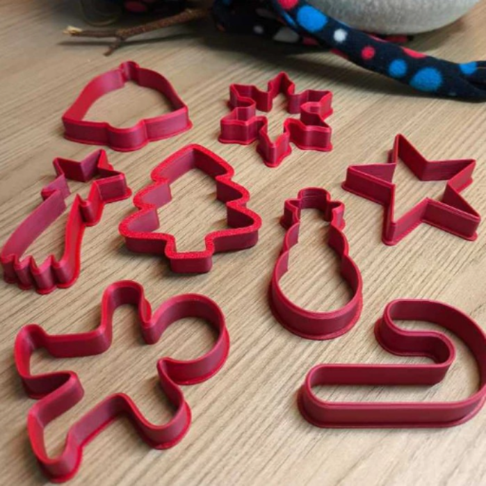 cortadores de massa em formatos natalinos