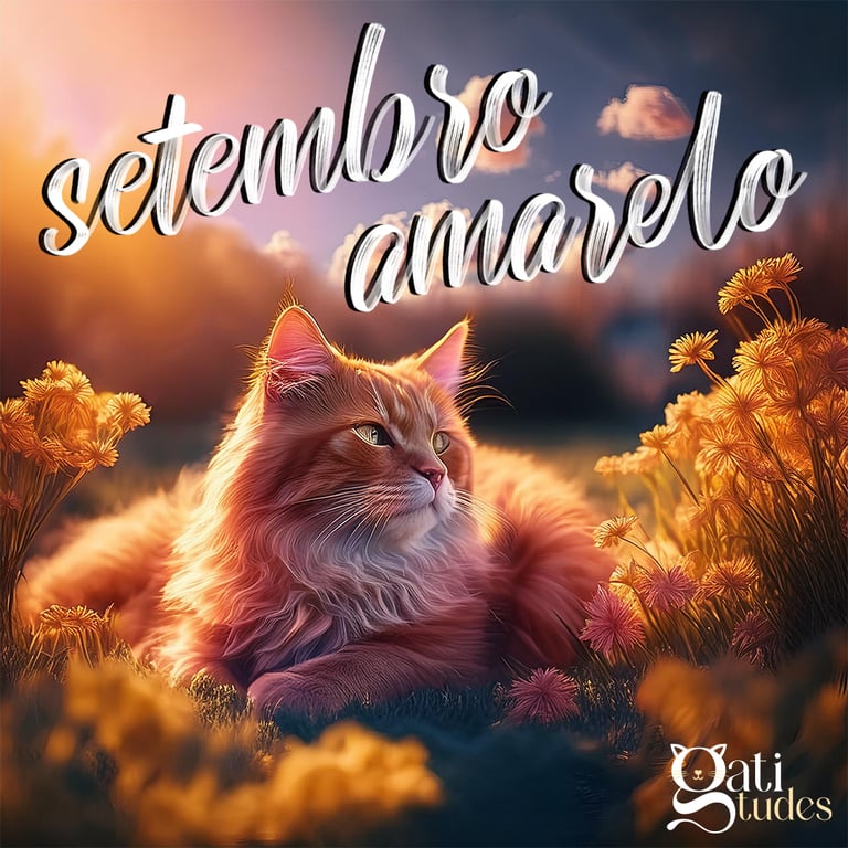 post de redes sociais de setembro amarelho da página gatitudes