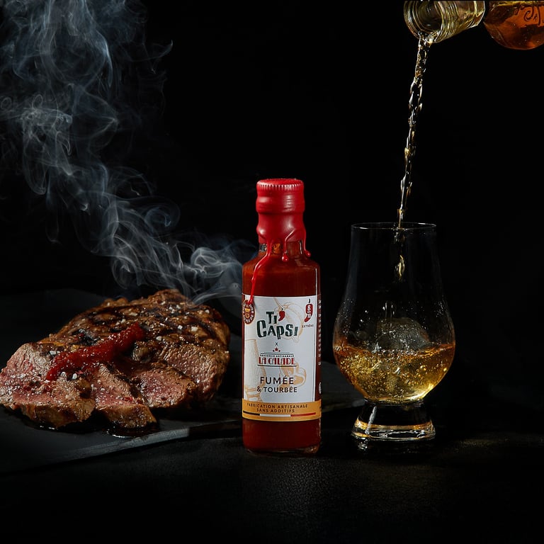 Sauce piquante Ti' Capsi. photo Camille Lafon, design Marion Guizzardi, directrice artistique, Montpellier.