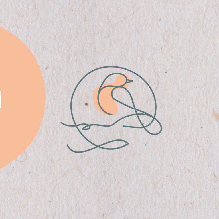 Logo illustré et ludique de L'Atelier de Chloé, design par Marion Guizzardi, directrice artistique, Montpellier.