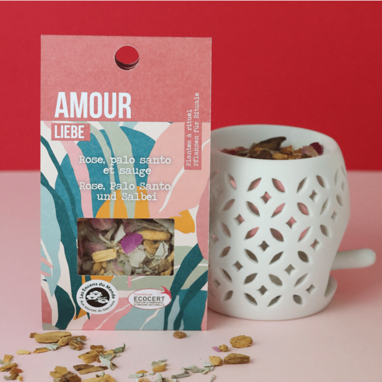 Mélange doux pour l'amour, packaging par Marion Guizzardi, directrice artistique, Montpellier. Photo Océane Duveau.