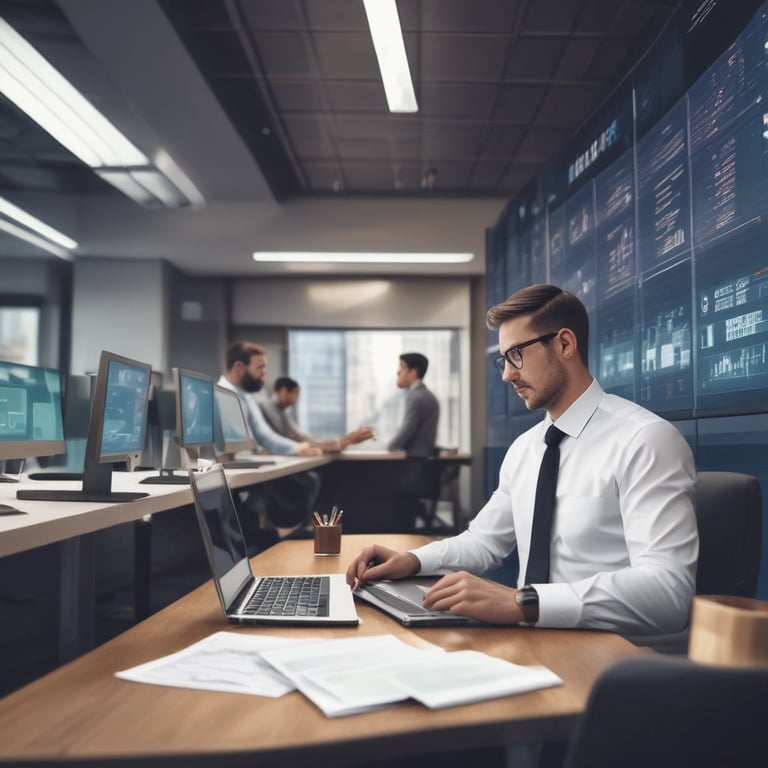 A person reviewing a curated style guide on a tablet, surrounded by notes.