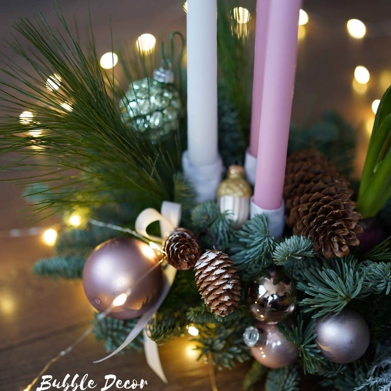 Kalėsinė dekoracija su žvakėmis Bubble Decor