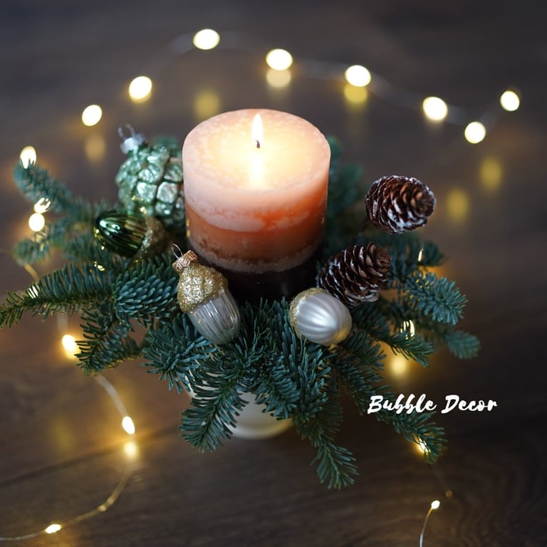 Kalėsinė dekoracija su žvake Bubble Decor