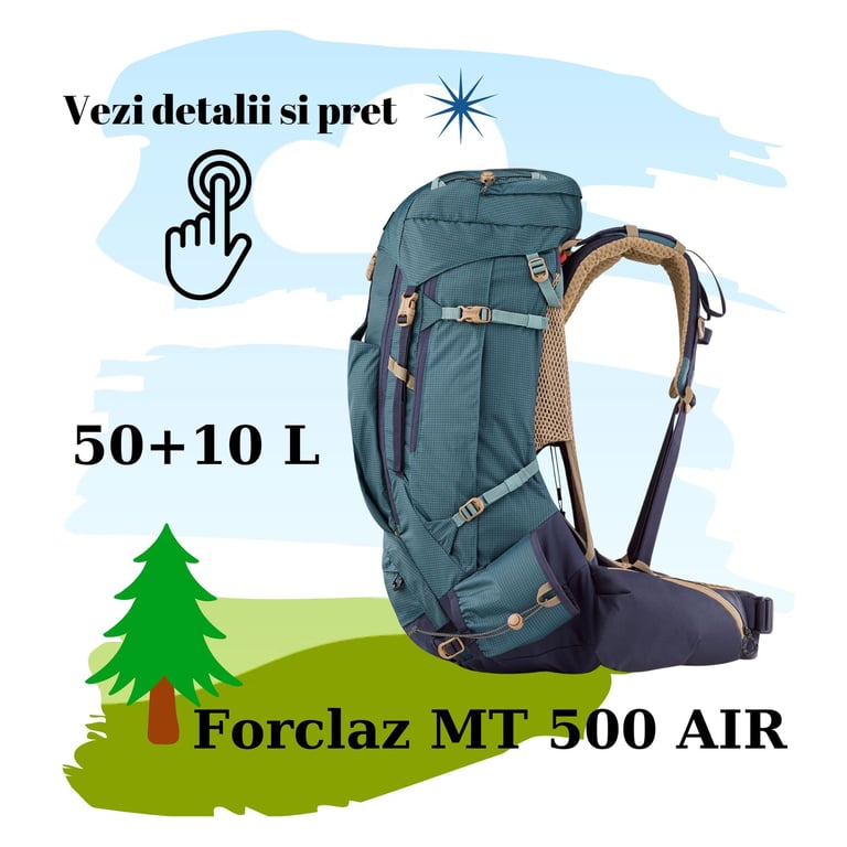 forclaz mt 500 air decathlon rucsac bun pentru urcari la munte