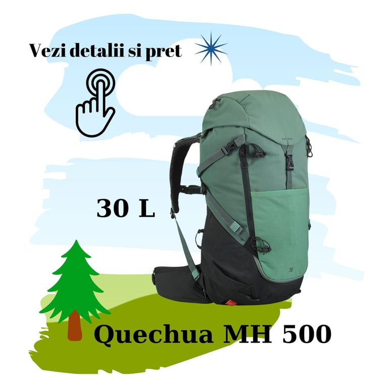 rucsac decathlon quechua mh 500 recomandat pe munte