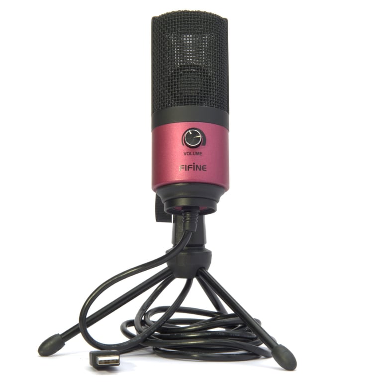Picture of a Fifine microphone on a white background suitable for Amazon.