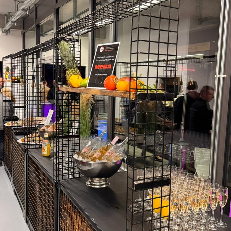 Gitterbox Stand von Klink-Eberhard bei einer Firmenfeier