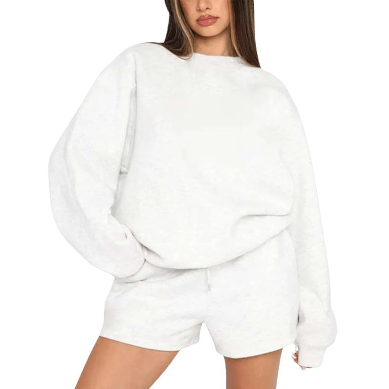 alo yoga white gray set