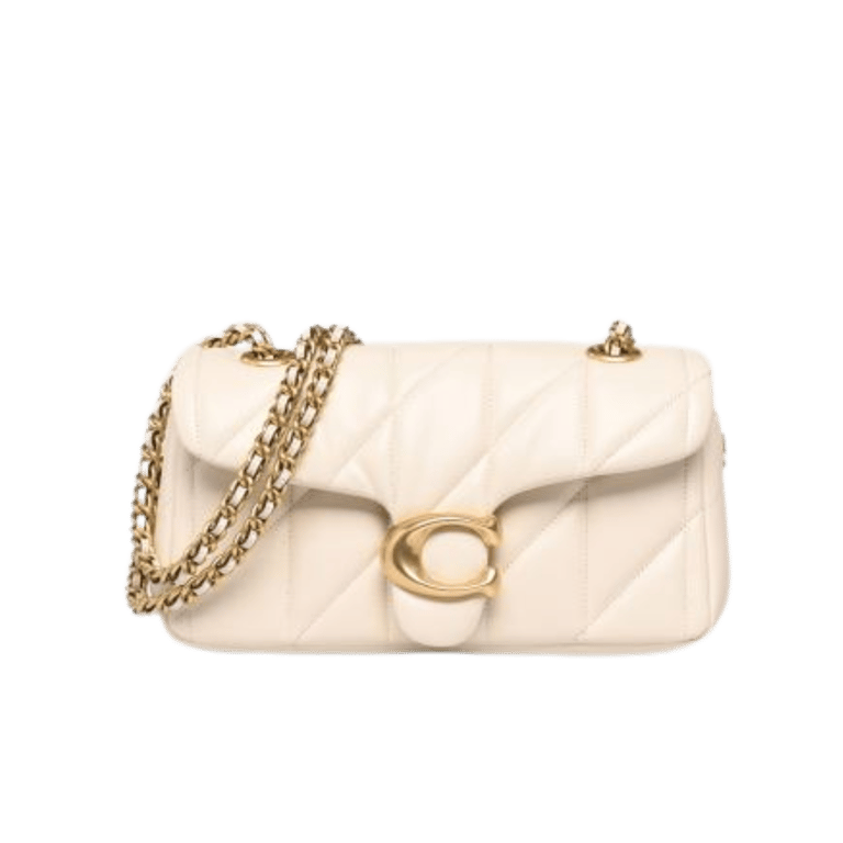 Coach Tabby 26 Bag white and gold hardware