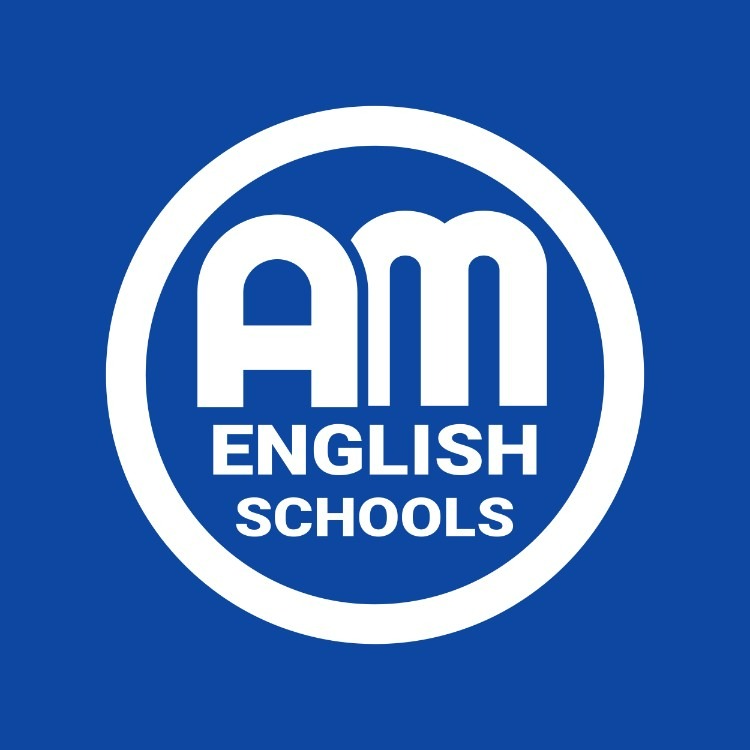 am main logo schools squared white text blue background sd 001