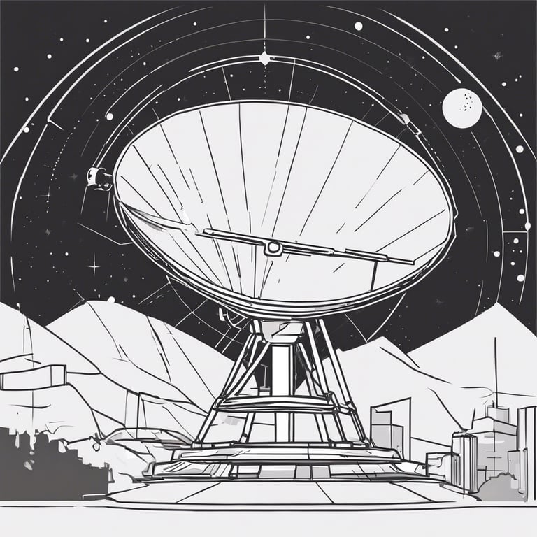 gray satellite disc on field