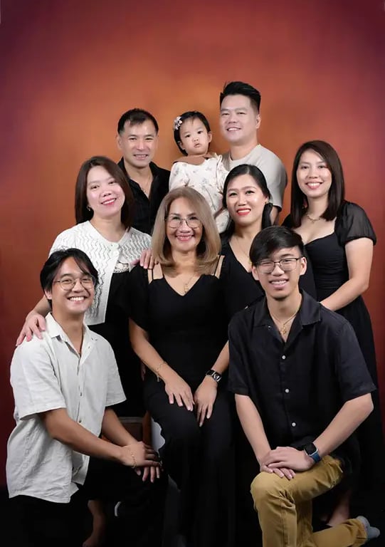 Picture of Family on copper background  by Mirrorless Photo Studio in Dubai