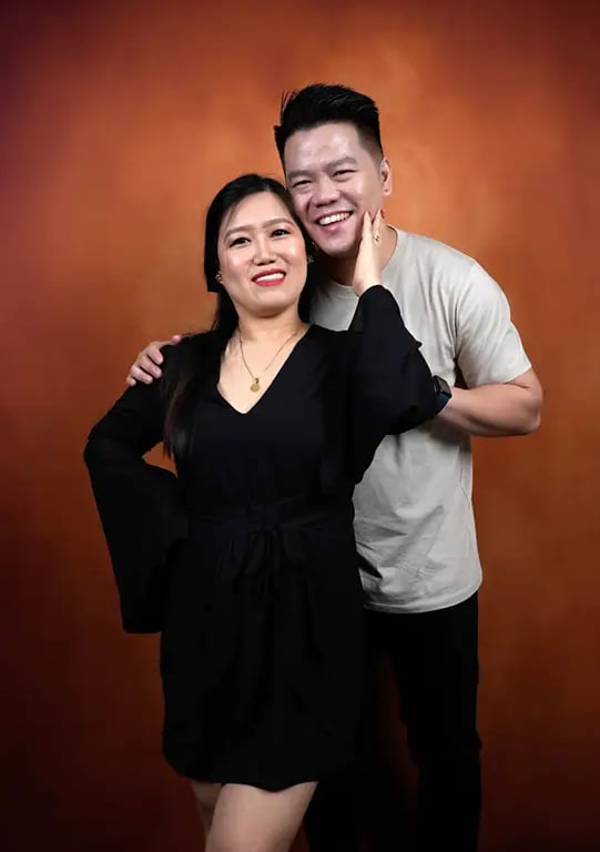 Picture of Family on copper background  by Mirrorless Photo Studio in Dubai