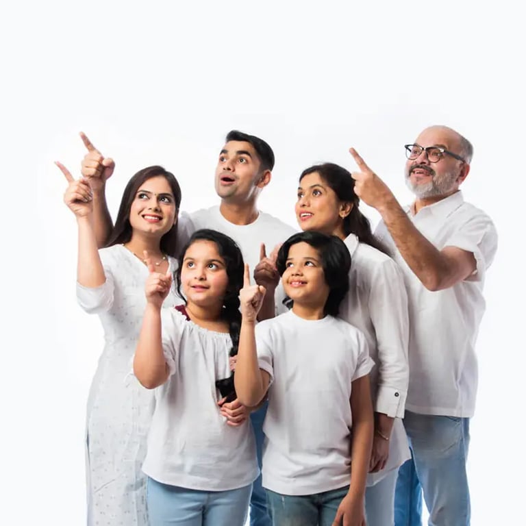 Picture of Family on white background  by Mirrorless Photo Studio in Dubai