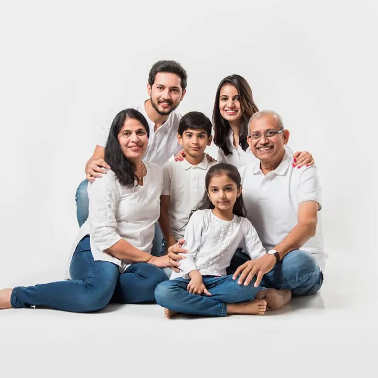 Picture of Family on white background  by Mirrorless Photo Studio in Dubai