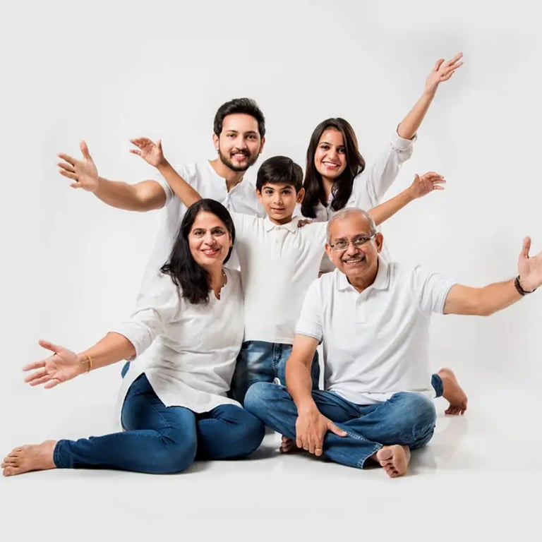 Picture of Family on white background  by Mirrorless Photo Studio in Dubai
