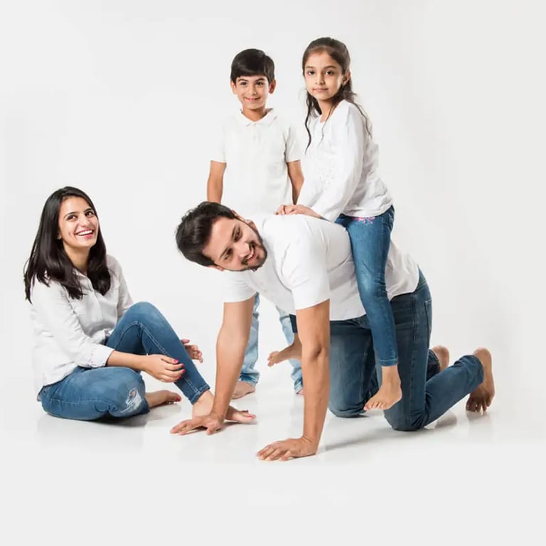 Picture of Family on white background  by Mirrorless Photo Studio in Dubai