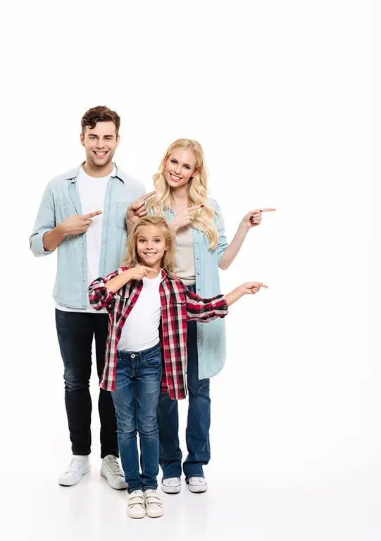 Picture of Family on white background  by Mirrorless Photo Studio in Dubai