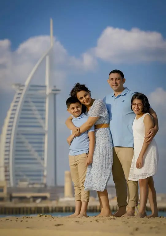 Picture of Family on Beach Burj Al Arab by Mirrorless Photo Studio in Dubai