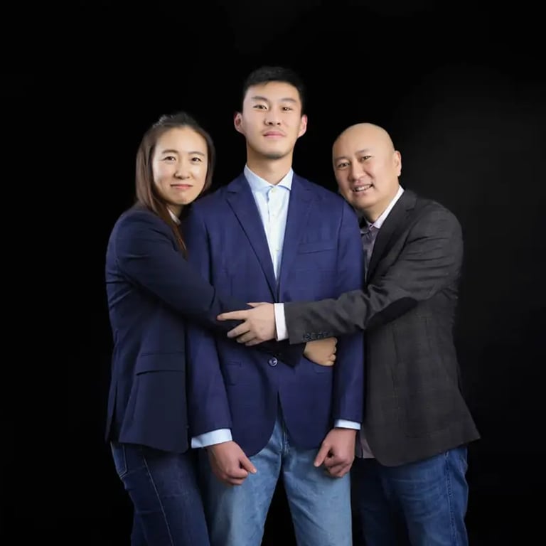 Picture of Family on Black Background by Mirrorless Photo Studio in Dubai
