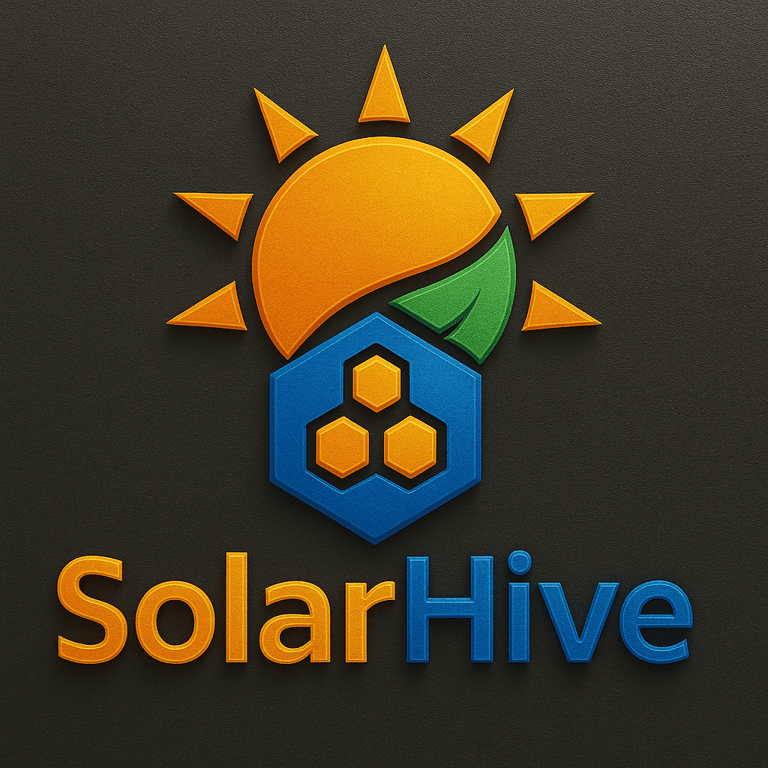 a logo for a solar hive