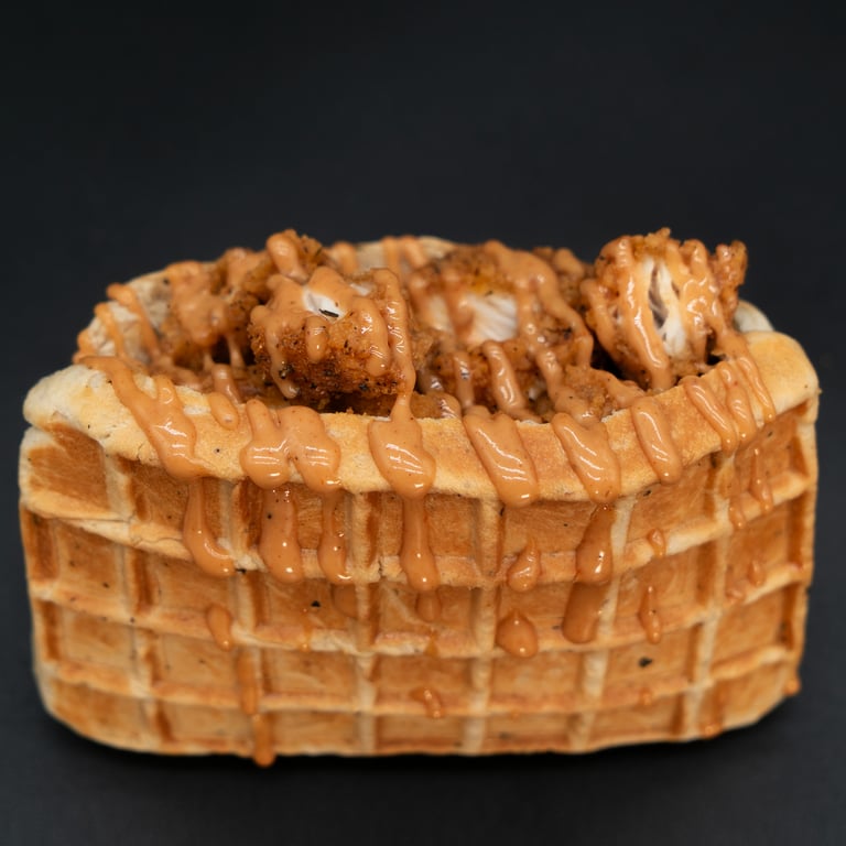 classic chicken stuffed waffle