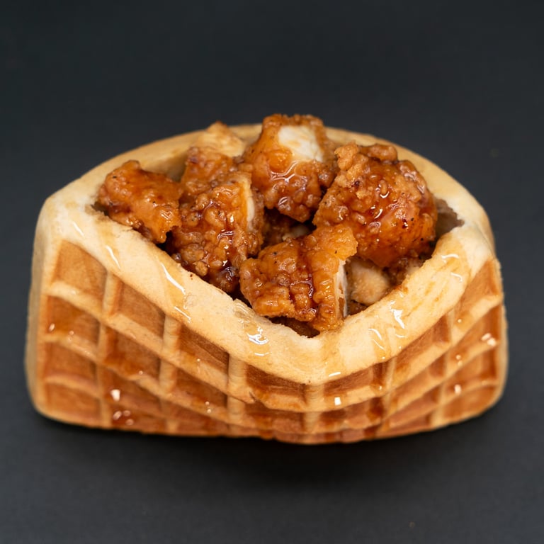 traditional chicken stuffed waffle