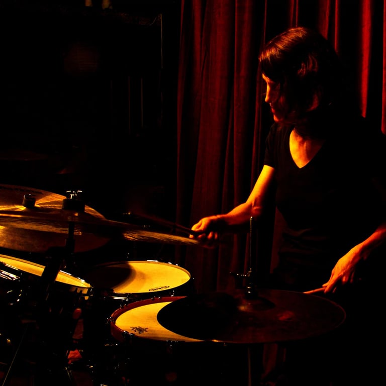 Carrie Jahde, based in San Francisco, performs and teaches drum lessons worldwide